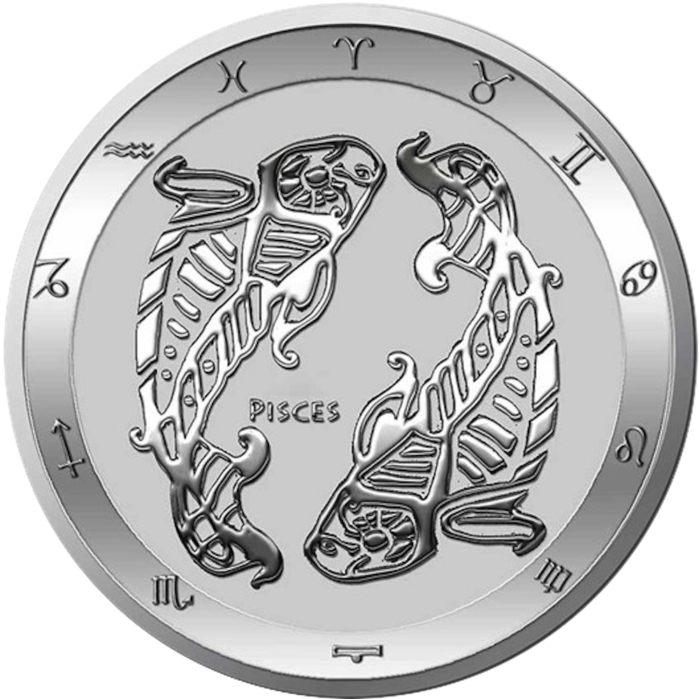 Breloque ronde - signe du zodiaque Lion 12 mm - Acier
